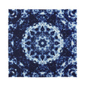 Blue Winter Mandala Print Silk Bandana