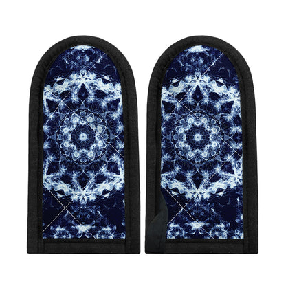 Blue Winter Mandala Print Skillet Handle Cover