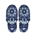 Blue Winter Mandala Print Slippers