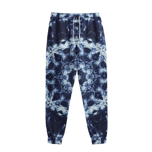 Blue Winter Mandala Print Sweatpants