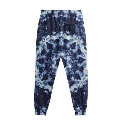 Blue Winter Mandala Print Sweatpants