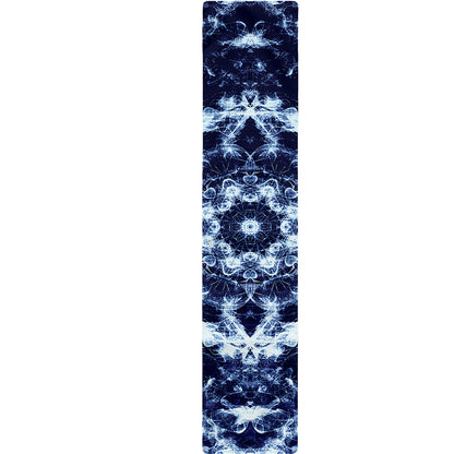 Blue Winter Mandala Print Table Runner
