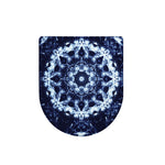 Blue Winter Mandala Print Toilet Lid Cover
