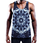 Blue Winter Mandala Print Training Tank Top