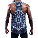 Blue Winter Mandala Print Training Tank Top