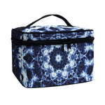 Blue Winter Mandala Print Travel Makeup Bag