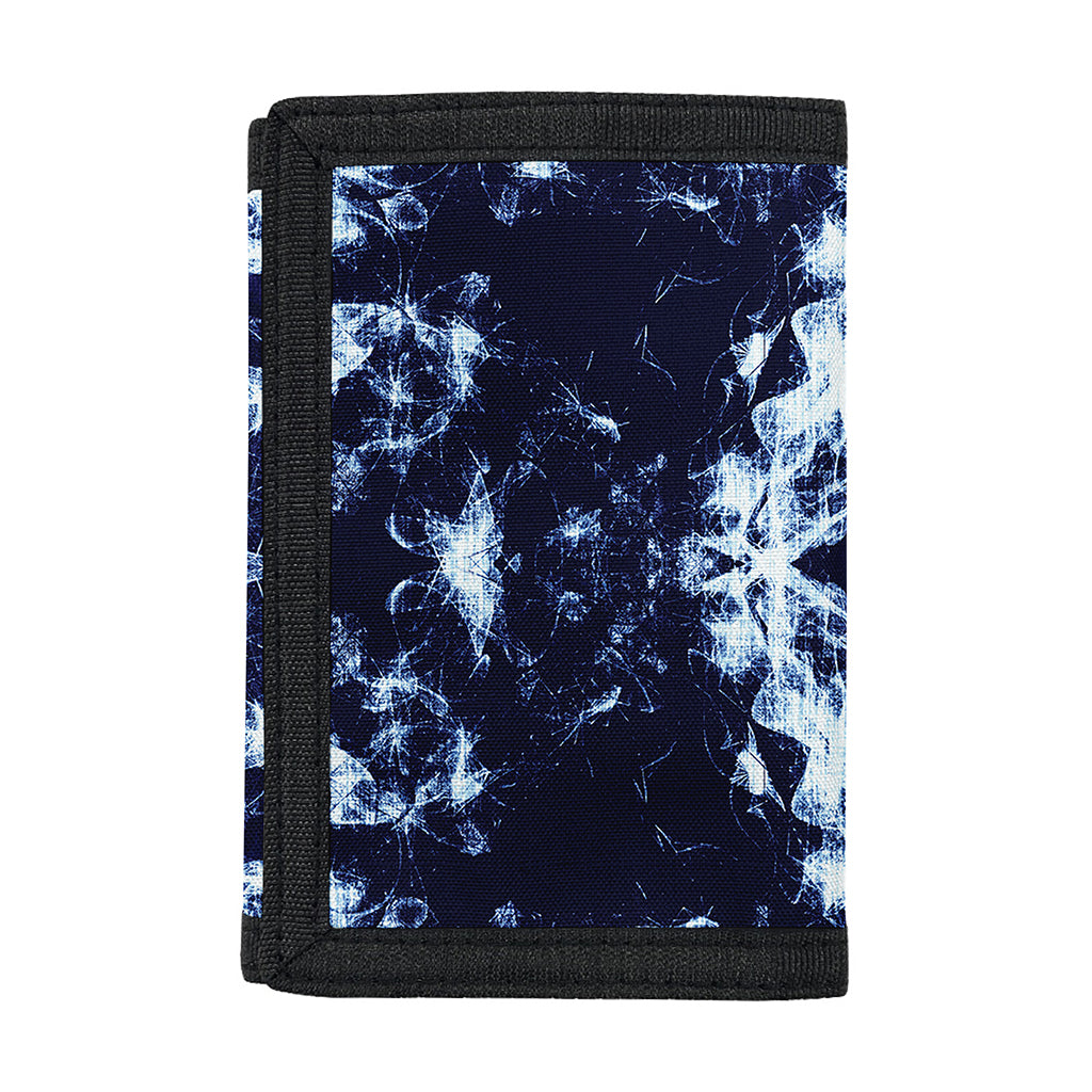 Blue Winter Mandala Print Trifold Wallet