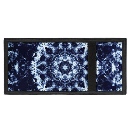 Blue Winter Mandala Print Trifold Wallet