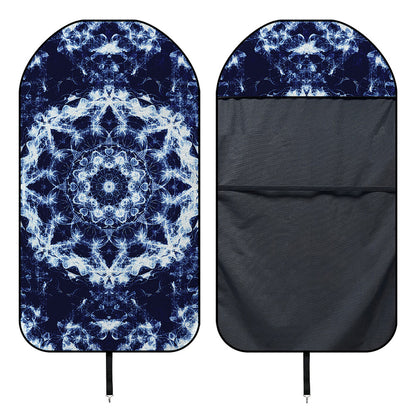 Blue Winter Mandala Print Waterproof Car Seat Cover