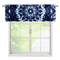 Blue Winter Mandala Print Window Valance