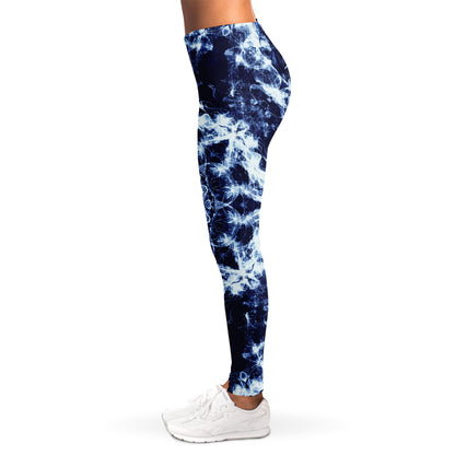 Blue Winter Mandala Print Women's Leggings