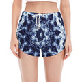 Blue Winter Mandala Print Women's Split Running Shorts
