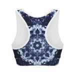 Blue Winter Mandala Print Women's Sports Bra