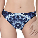 Blue Winter Mandala Print Women's Thong