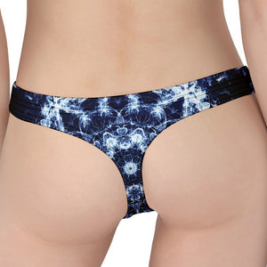 Blue Winter Mandala Print Women's Thong