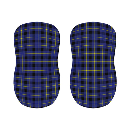 Blue Yellow And Black Plaid Print Bar Stool Covers