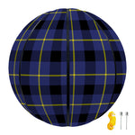 Blue Yellow And Black Plaid Print Basketball