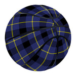 Blue Yellow And Black Plaid Print Basketball