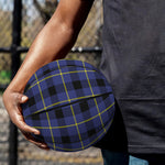 Blue Yellow And Black Plaid Print Basketball