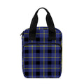 Blue Yellow And Black Plaid Print Bible Tote Bag