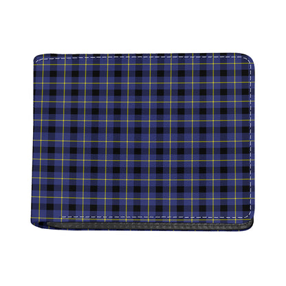 Blue Yellow And Black Plaid Print Bifold Wallet