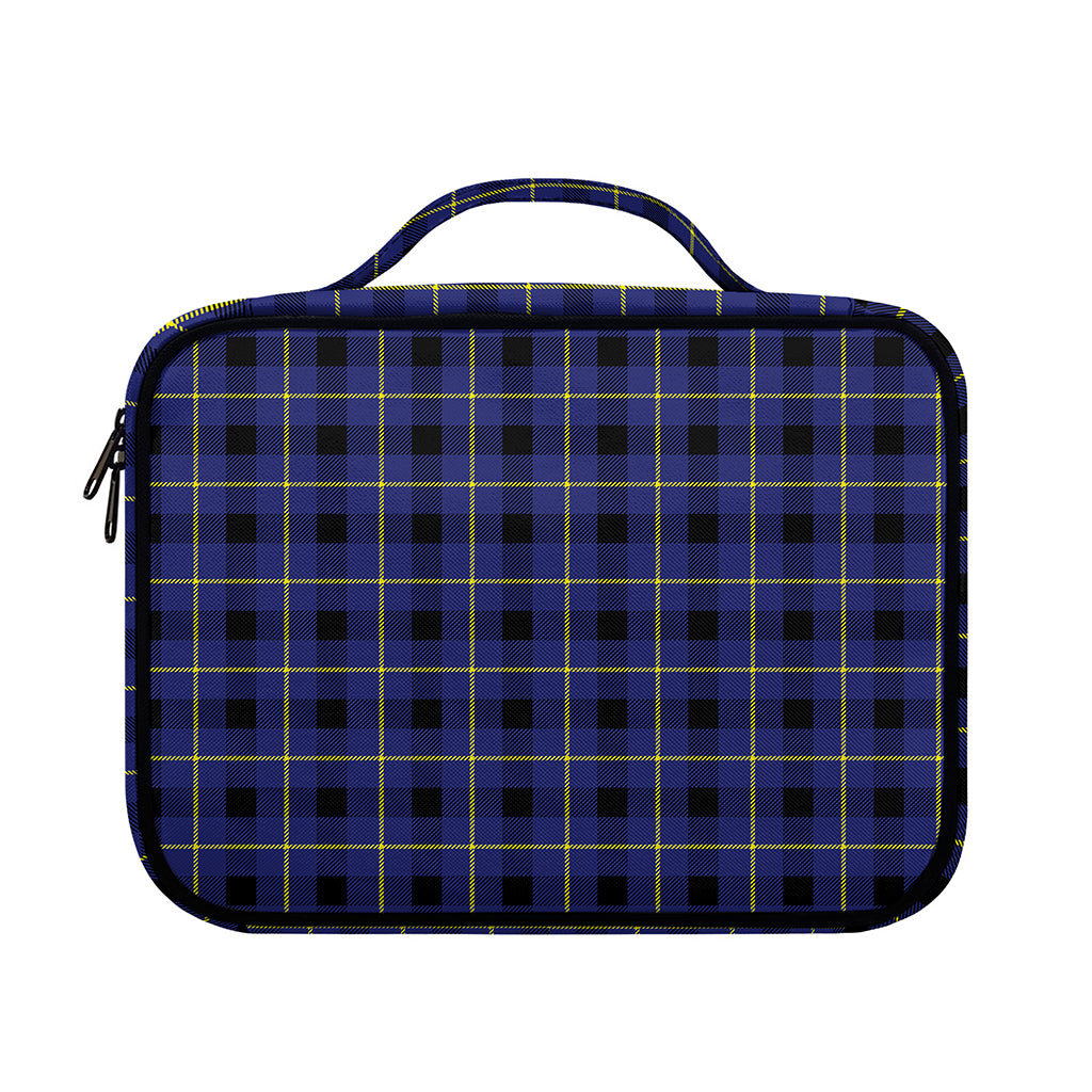 Blue Yellow And Black Plaid Print Briefcase Bible Bag