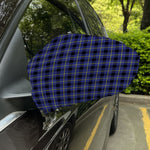 Blue Yellow And Black Plaid Print Car Side Mirror Covers