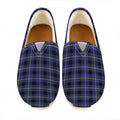 Blue Yellow And Black Plaid Print Casual Shoes