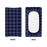 Blue Yellow And Black Plaid Print Changing Pad Cover