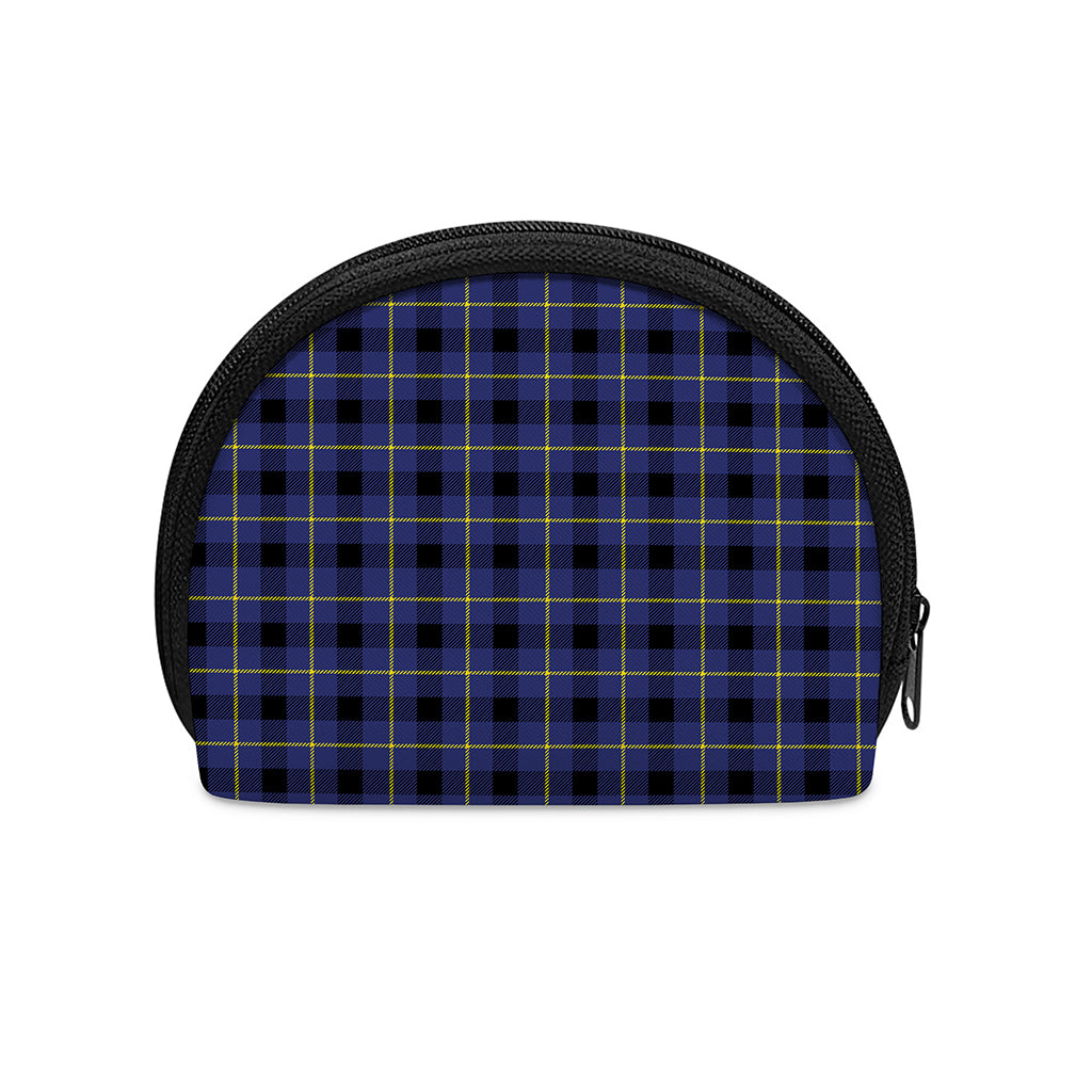 Blue Yellow And Black Plaid Print Coin Purse