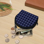 Blue Yellow And Black Plaid Print Coin Purse