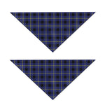 Blue Yellow And Black Plaid Print Dog Bandana