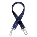 Blue Yellow And Black Plaid Print Dog Seat Belt