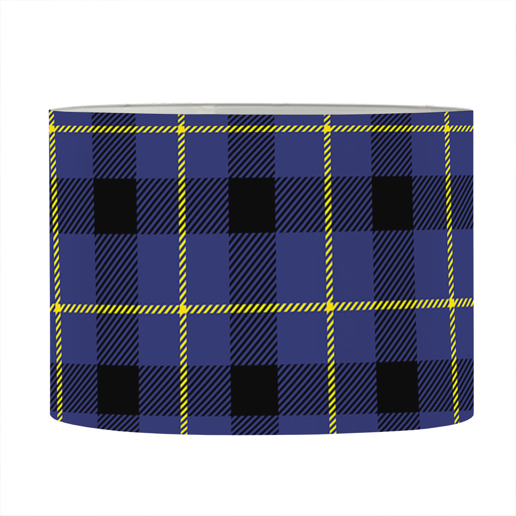 Blue Yellow And Black Plaid Print Drum Lamp Shade