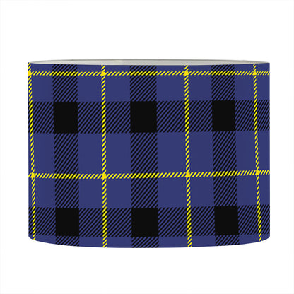 Blue Yellow And Black Plaid Print Drum Lamp Shade