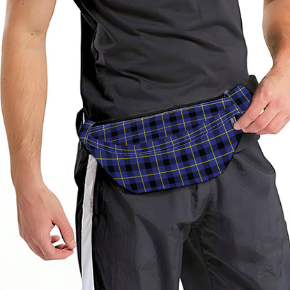 Blue Yellow And Black Plaid Print Fanny Pack