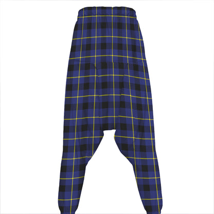 Blue Yellow And Black Plaid Print Hammer Pants