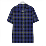 Blue Yellow And Black Plaid Print Hawaiian Shirt
