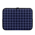 Blue Yellow And Black Plaid Print Laptop Sleeve