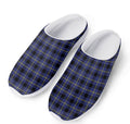 Blue Yellow And Black Plaid Print Mesh Casual Shoes