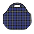 Blue Yellow And Black Plaid Print Neoprene Lunch Bag