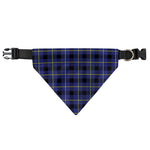 Blue Yellow And Black Plaid Print Over The Collar Dog Bandana
