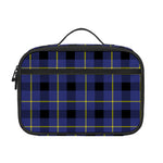 Blue Yellow And Black Plaid Print Portable Lunch Bag