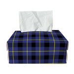 Blue Yellow And Black Plaid Print Rectangle Tissue Box Cover