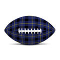 Blue Yellow And Black Plaid Print Rugby Ball