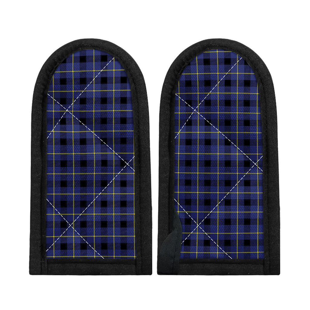 Blue Yellow And Black Plaid Print Skillet Handle Cover