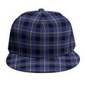 Blue Yellow And Black Plaid Print Snapback Cap
