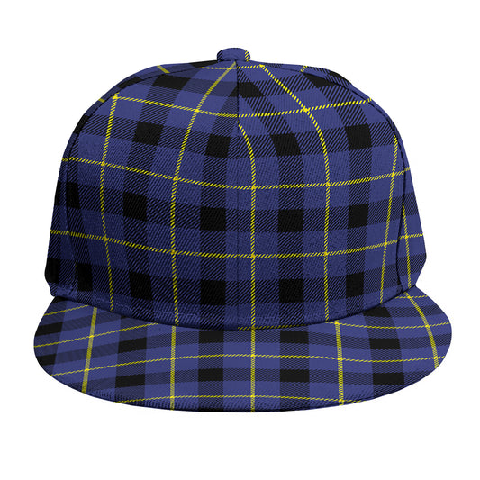 Blue Yellow And Black Plaid Print Snapback Cap