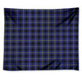 Blue Yellow And Black Plaid Print Tapestry