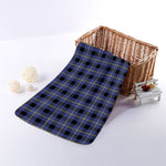 Blue Yellow And Black Plaid Print Towel